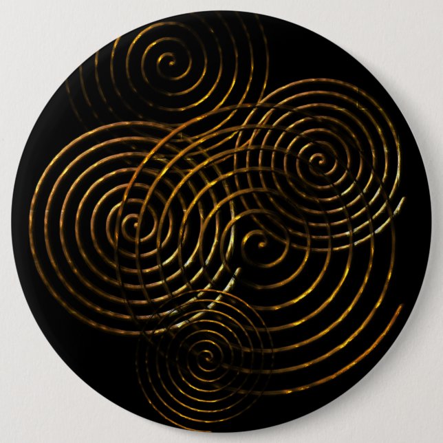 Metallisk symbol för Spiral guld Knapp (Framsida)