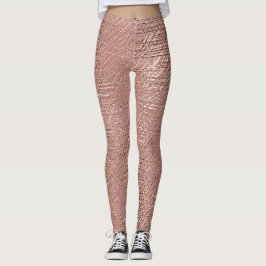 Metallisk textur i Ro-Guld Leggings