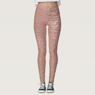 Metallisk textur i Ro-Guld Leggings