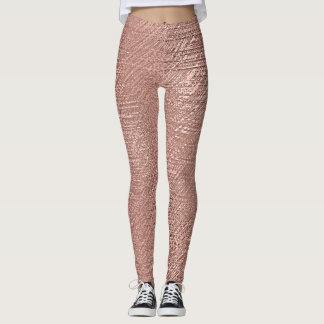 Metallisk textur i Ro-Guld Leggings
