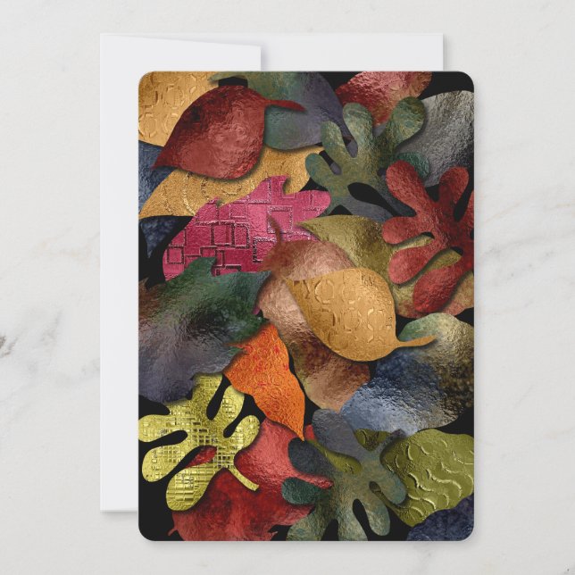 Metallisk Thanksgiving i höst löv (Framsida)