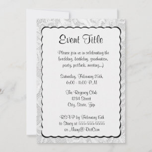 Metallisk Tittar i Silver Inbjudningar