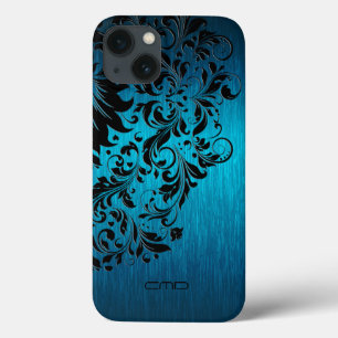 Metallisk turkos Brushed Aluminium Black Snöre 2