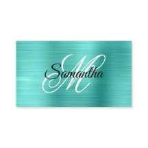Metallisk Turkos Fancy Monogram