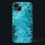 Metallisk turkos Sequins Titta på Disco Spegel<br><div class="desc">Populär glansig metallsekvens ser turkosfärgerna disco stil iPhone 5 fodral-hölje. Retro 70's disco boll spegel med sliten och gnistor. Leta efter den här designen på många ton. rosa av lila blå grönt och kan begäras i färg. Det är en bild mönster och inte en faktisk sekvens.</div>