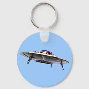 Metallisk UFO Keychain Nyckelring