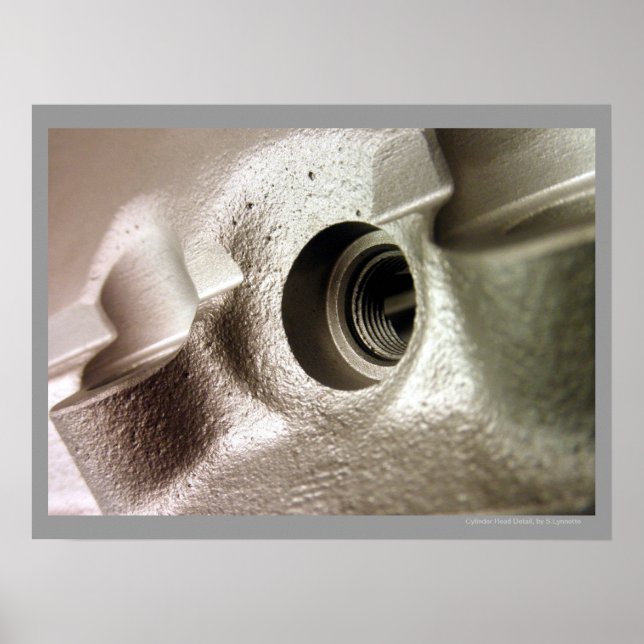 Metallisk utformning av fordonscylinderhuvudcylind poster (Framsidan)