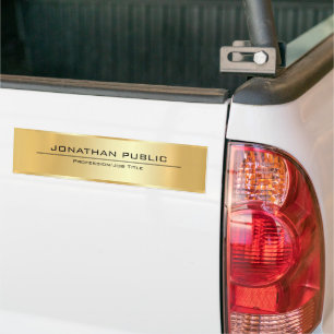 Metallisk utseende Faux Guld Modern Elegant enkel Bildekal