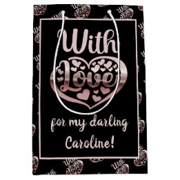 Metallisk utseende från ro guld Valentine, svart f