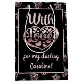 Metallisk utseende från ro guld Valentine, svart f