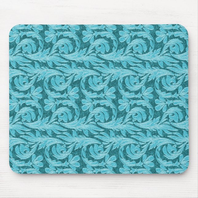 Metallisk Vågar 2-Tone Teal Ltd-Computer Mousepad Musmatta (Framsidan)