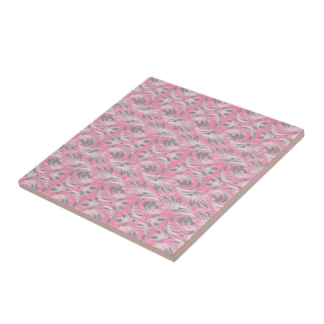 Metallisk Vågar, Lt Rosa-White Kakelplatta (Sidan)