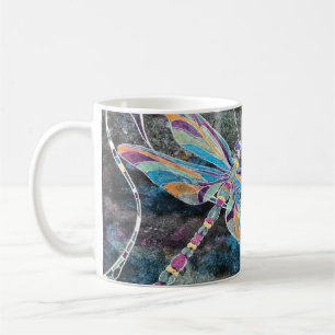 Metallisk vattenfärg Art Dragonfly Coffee Tea Kopp