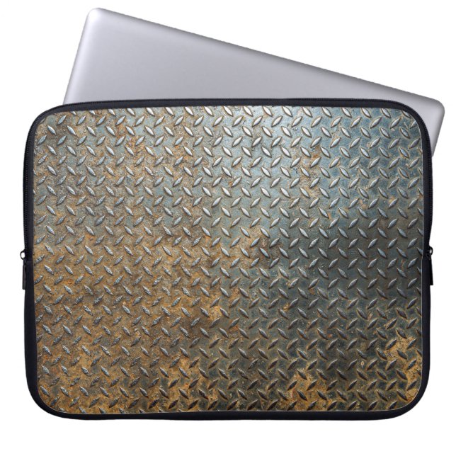 Metallisk yta, reflekterande struktur bakgrund. laptop fodral (Framsidan)