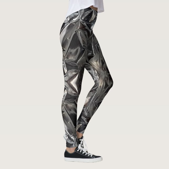 Metalliska Abstrakt 101 Leggings (Höger)