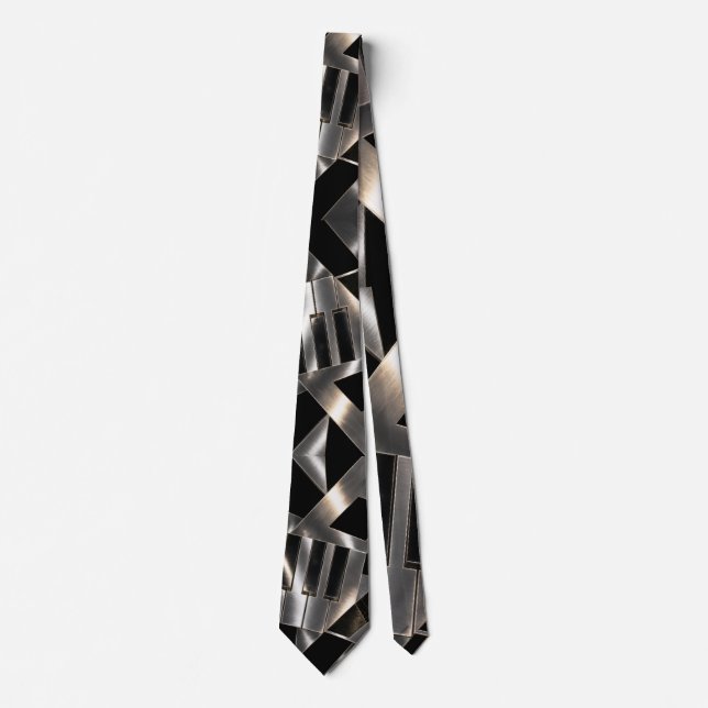 Metalliska Abstrakt Pianotangenter Slips (Framsida)