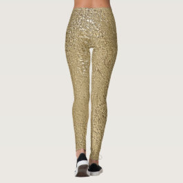 Metalliska baljväxter av Guld Leggings