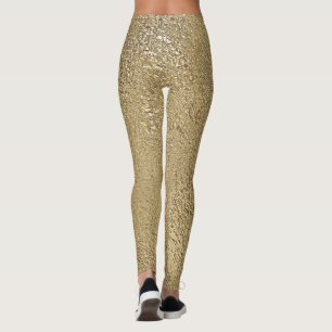Metalliska baljväxter av Guld Leggings