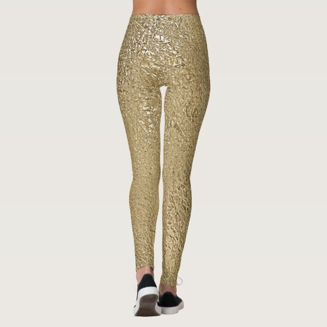Metalliska baljväxter av Guld Leggings (Baksida)