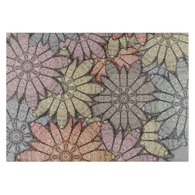Metalliska blommor glas (Framsidan)