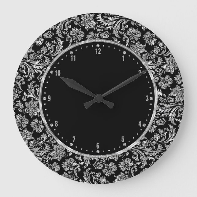 Metalliska damaster för silver- & stor klocka (Framsida)