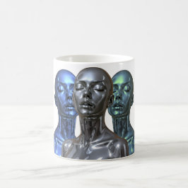 Metalliska Framtidens Kvinnor Kaffemugg