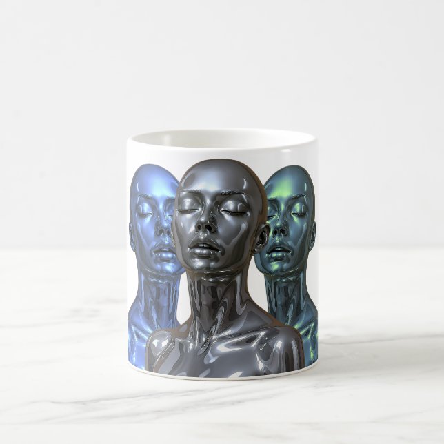 Metalliska Framtidens Kvinnor Kaffemugg (Center)