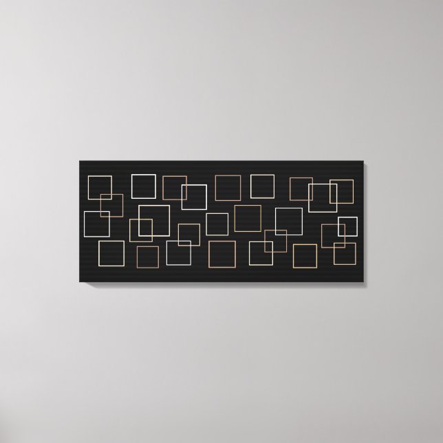 Metalliska fyrkanter canvastryck (Framsida)