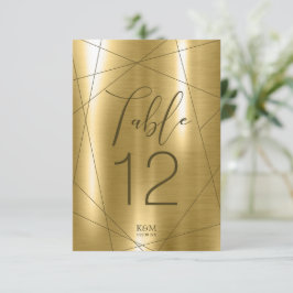 Metalliska Geometriska Bordskort Guld ID648