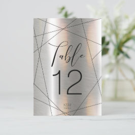 Metalliska Geometriska Bordskort Silver ID648