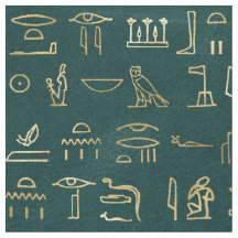 Metalliska Guld-egyptiska Hieroglyfer på Forest Gr
