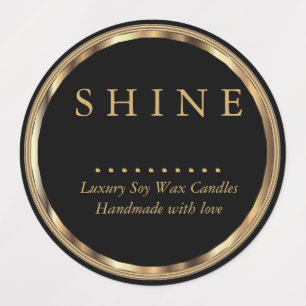 ⭐ metalliska Guld- och svarta etiketter