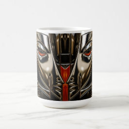 Metalliska museet brons och röd kaffemugg