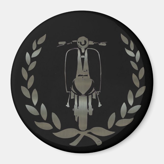 Metalliska Silver-skopor och lagerfat Magnet (Framsidan)