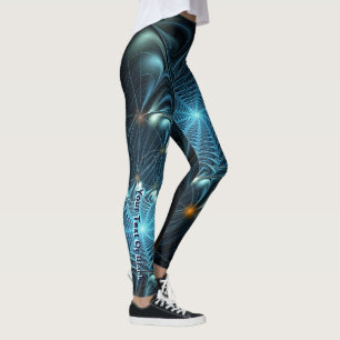 Metalliska Spindelnät Leggings