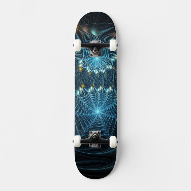 Metalliska spindelnät mini skateboard bräda 18,5 cm (Framsida)