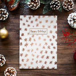 Metalliska stjärnor - koppar julkort