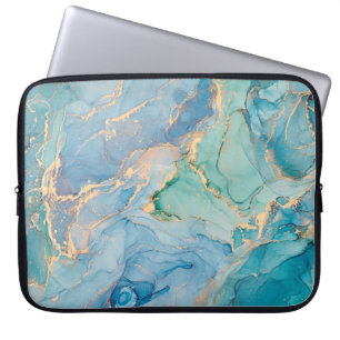 Metalliska trådar: Abstrakt Fluid Art Laptop Fodral