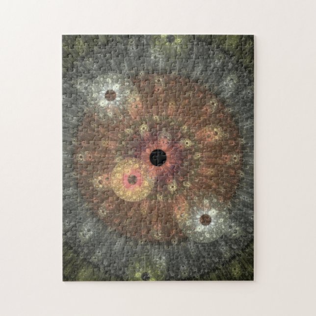 Metalliskt flamma Fractalpussel Pussel (Vertikal)