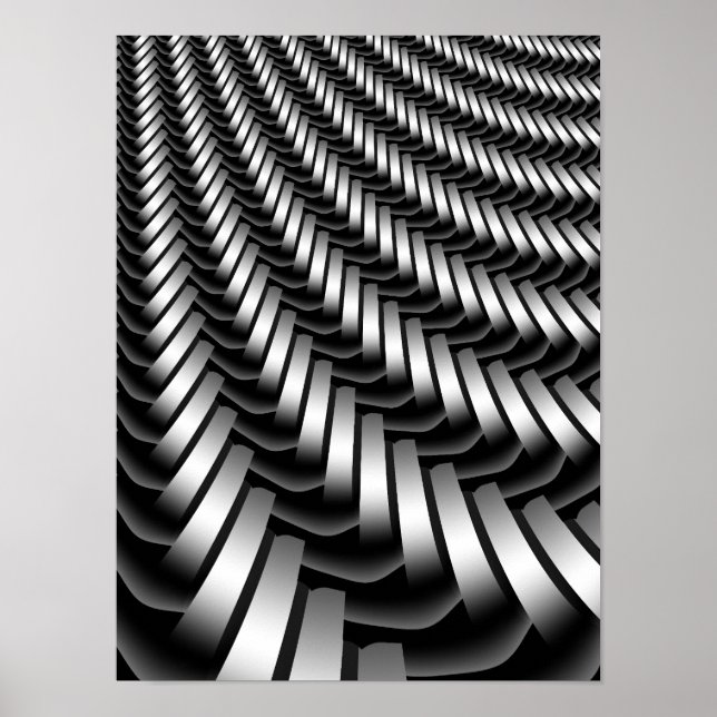 Metalliskt fraktalmönster poster (Framsidan)