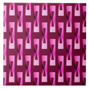 Metalliskt geometriskt för art déco - Orchid och Kakelplatta