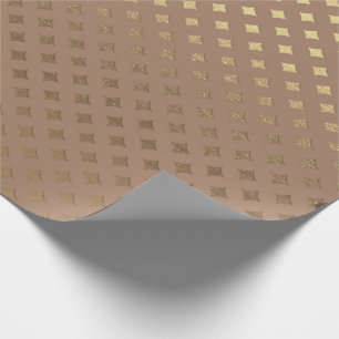Metalliskt guld för Sepia för chokladdiamantbrun Presentpapper