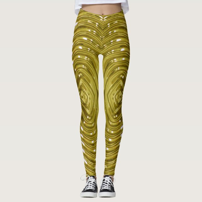 Metalliskt Guld - Leggings (Framsida)