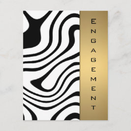 Metalliskt guld- och silverabstraktmönster inbjudningar