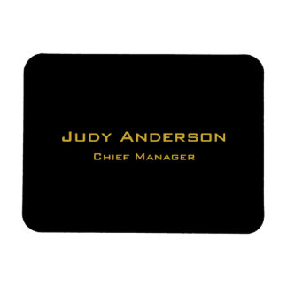 Metalliskt Guld & Svart Professionell Modern Elega Magnet