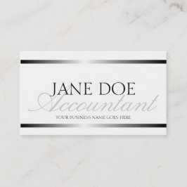Metalliskt silver för revisorn CPA skrivar Visitkort