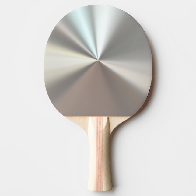 Metalliskt silver pingisracket (Framsidan)