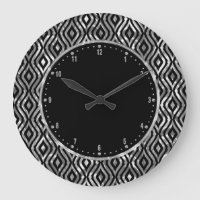 Metalliskt silver & svart Teardrops Geometrics