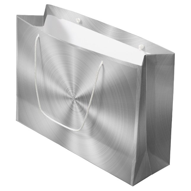 Metalliskt skina silver för elegant Faux (Framsidan Vinklad)