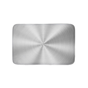 Metalliskt skina silver för elegant Faux Badrumsmatta